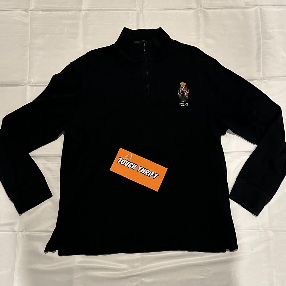 Men's Polo Ralph Lauren Polo Bear Pullover Quarter Zip Sweater